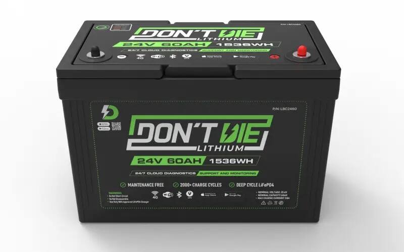 24V 60AH Lithium Ion Battery with Connectivity